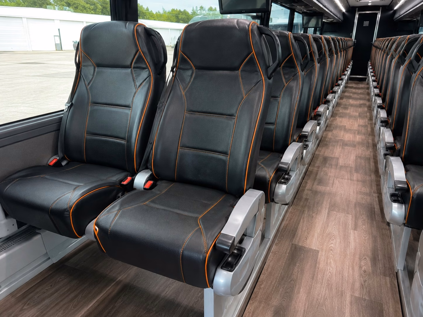 56 passenger charter bus interior