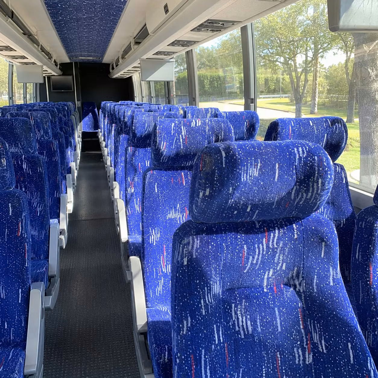 woodland charter bus interior